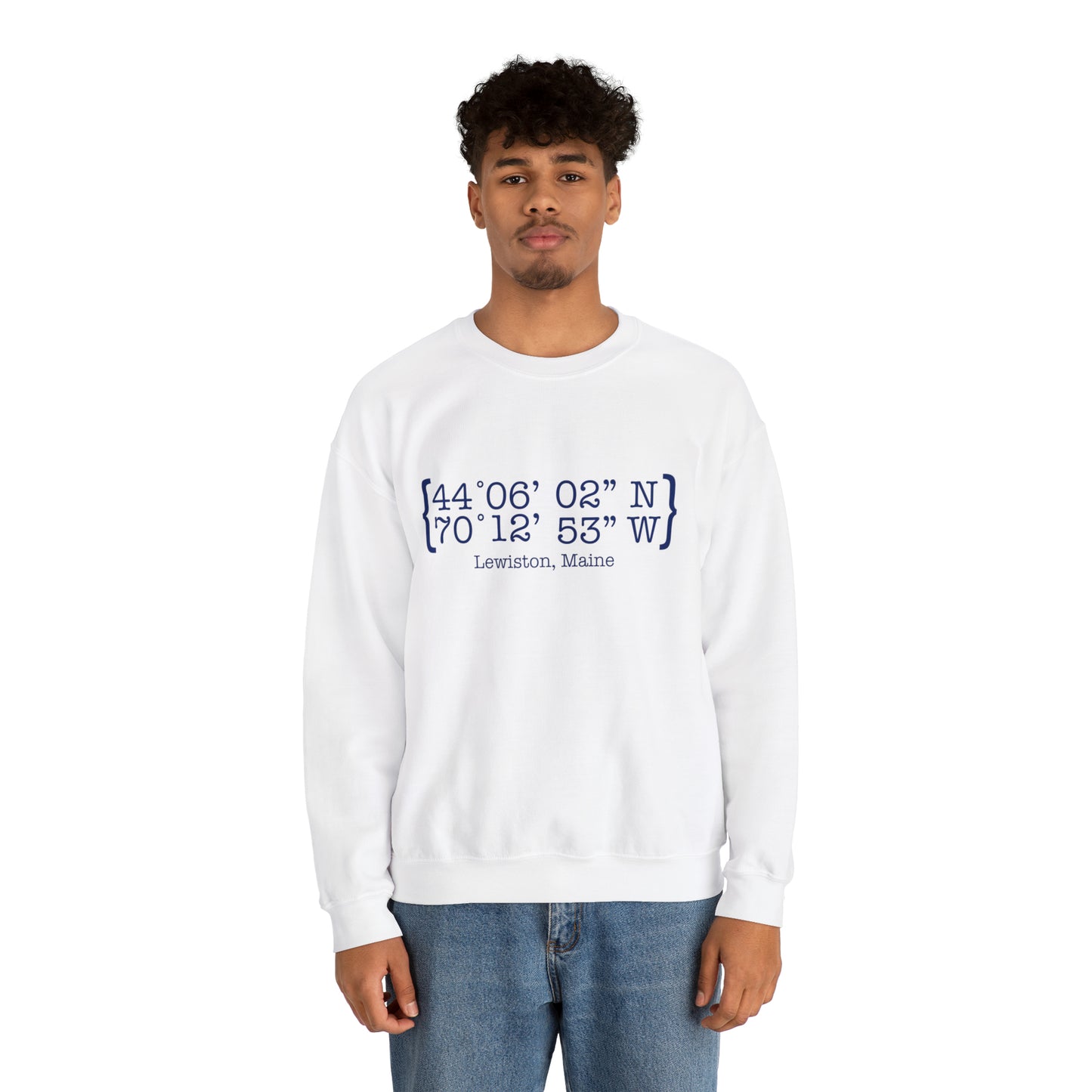 Lewiston Cooridnates Unisex Heavy Blend™ Crewneck Sweatshirt