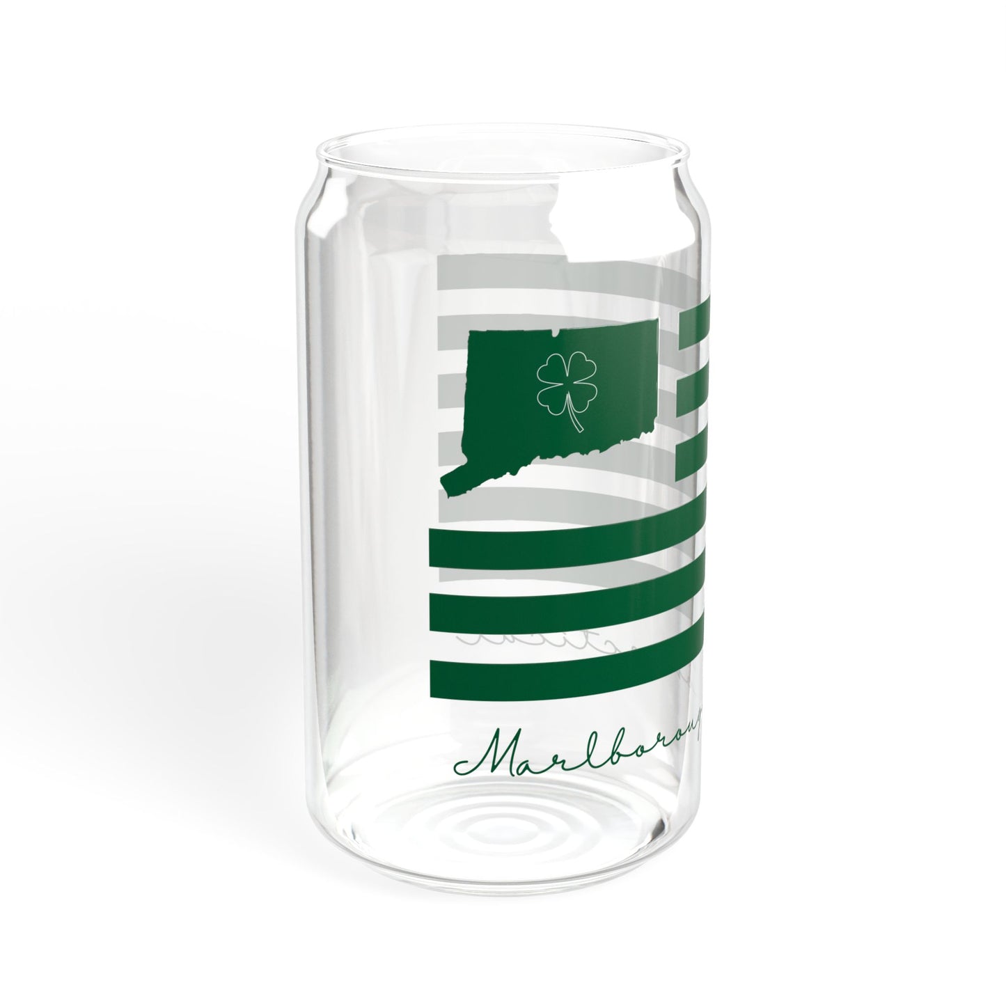 Marlborough Connecticut St. Patrick’s Day Flag Sipper Glass, 16oz
