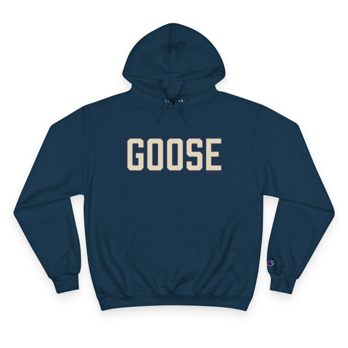 Goose Zip Code Cream & Purple Champion Hoodie