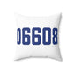 06608 Bridgeport Connecticut Zip Code Spun Polyester Square Pillow