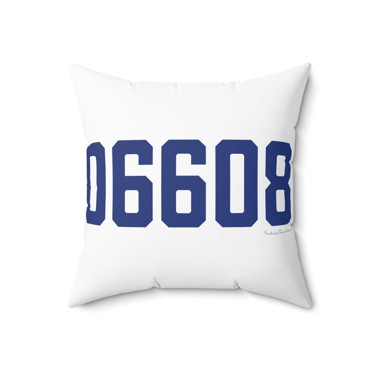 06608 Bridgeport Connecticut Zip Code Spun Polyester Square Pillow
