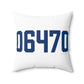 06470 Newtown Connecticut Zip Code Spun Polyester Square Pillow