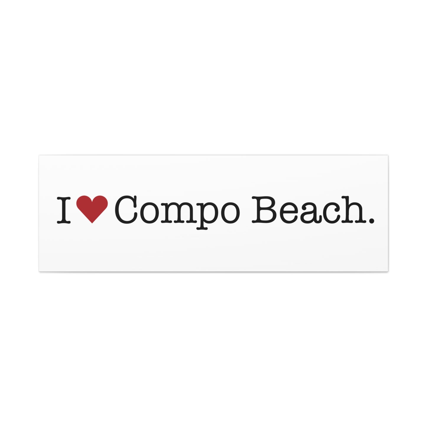 I Heart Compo Beach. Matte Canvas, Stretched, 1.25"