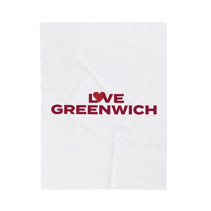 Love Greenwich Velveteen Plush Blanket