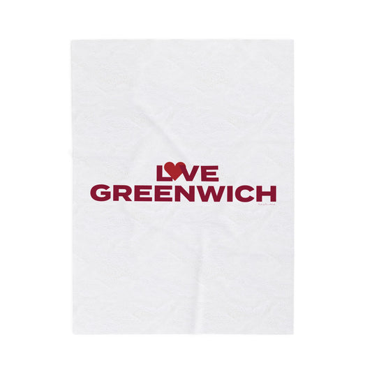Love Greenwich Velveteen Plush Blanket
