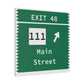 Vintage Merritt Parkway Exit 48 Sign Matte Canvas, Stretched, 1.25"