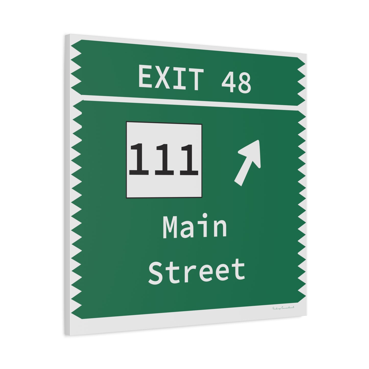 Vintage Merritt Parkway Exit 48 Sign Matte Canvas, Stretched, 1.25"