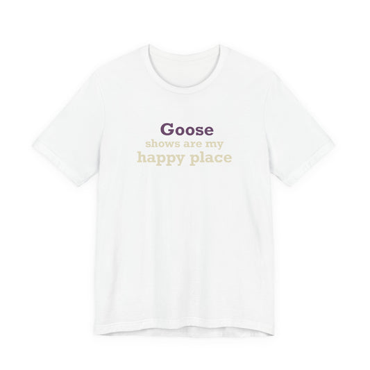 Goose Shows Are My Happy Place - Cream & Purple Unisex Jersey Short Sleeve T-Shirt