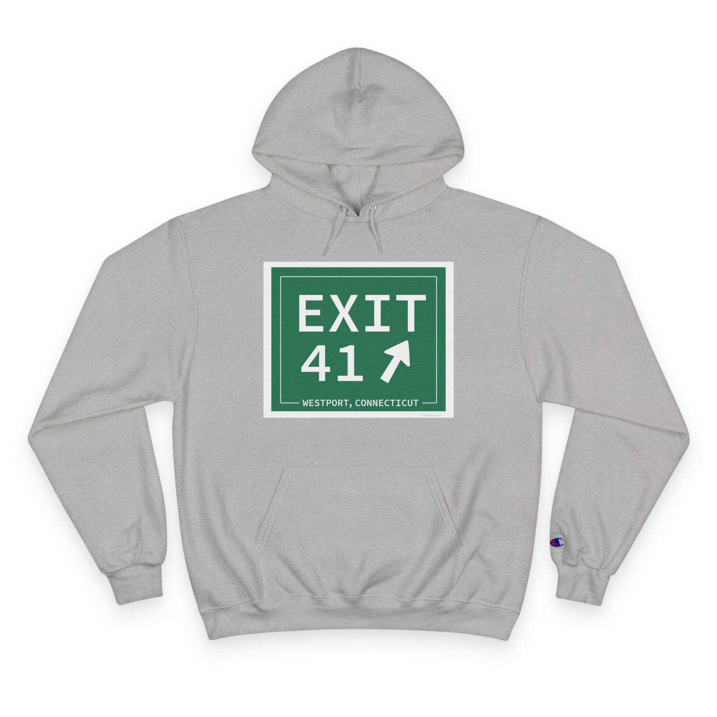 Vintage Exit 41 Merritt Parkway Sign Champion Hoodie