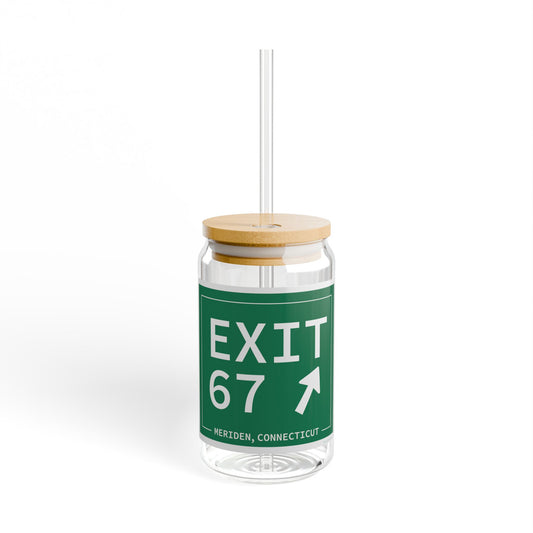 Vintage Exit 67 WCP Sign  Sipper Glass, 16oz