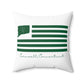 Cornwall Connecticut St. Patrick’s Day Flag Spun Polyester Square Pillow