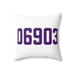 06903 Stamford Connecticut Zip Code Spun Polyester Square Pillow