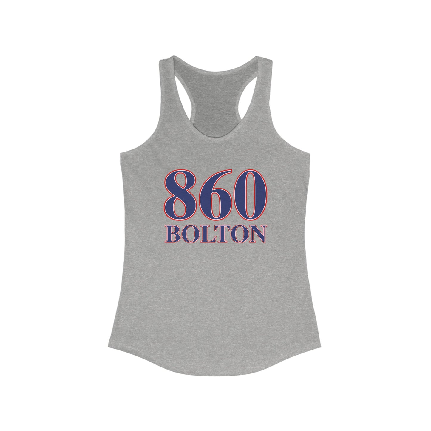 860 Bolton Red White & Blue Women's Ideal Racerback Tank Top