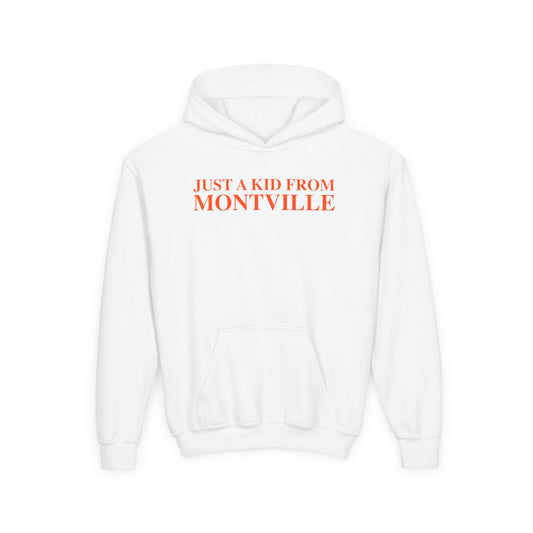 Just a kid from Montville Youth Heavy Blend Hooded Sweatshirt