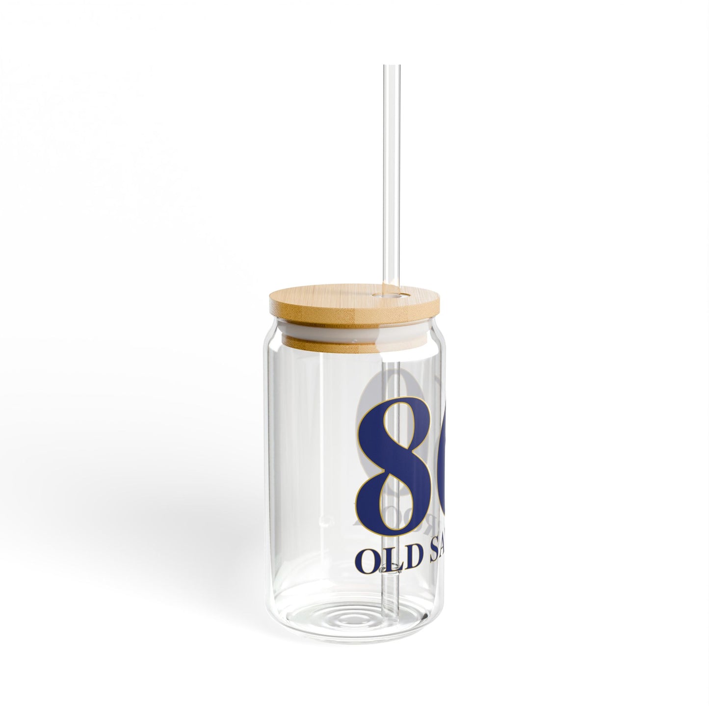 860 Old Saybrook Glass Can with Straw and Lid, 16oz
