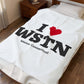 I Heart WSTN Velveteen Plush Blanket