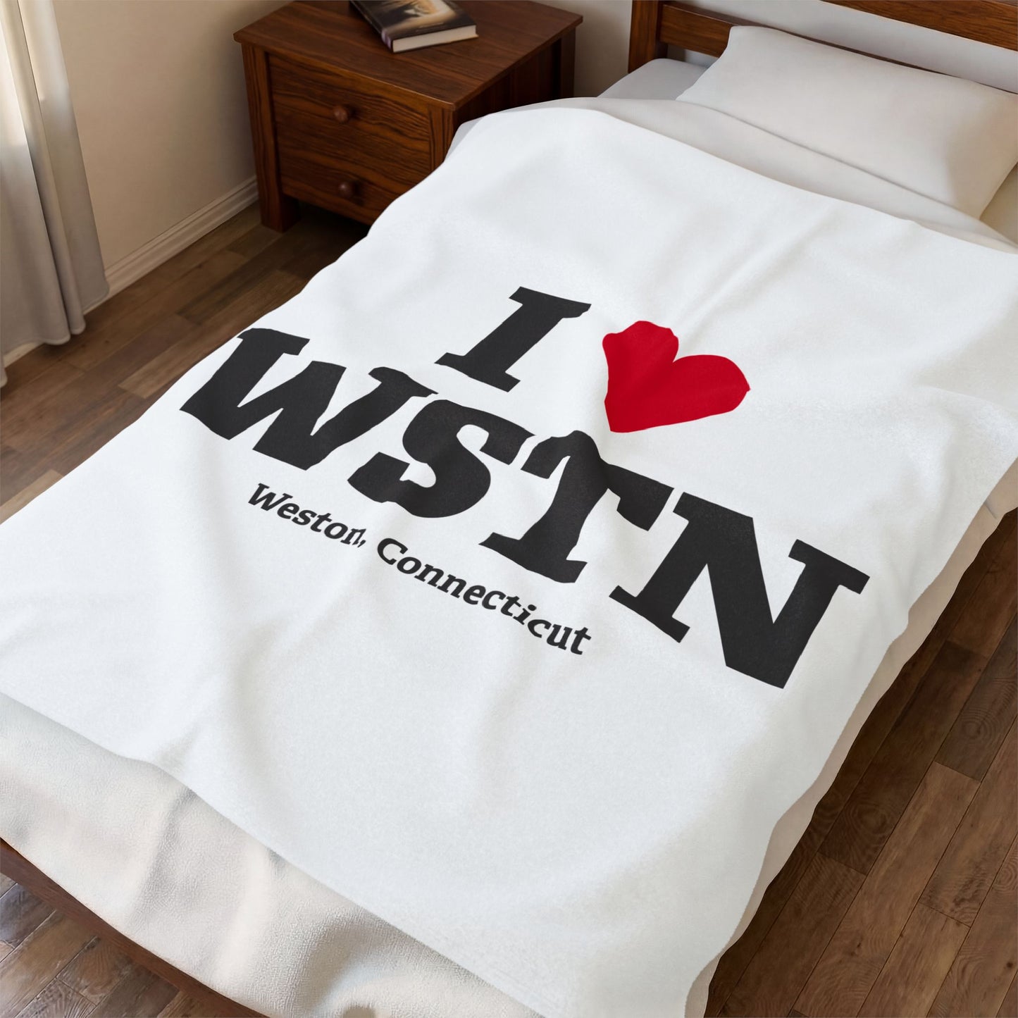 I Heart WSTN Velveteen Plush Blanket