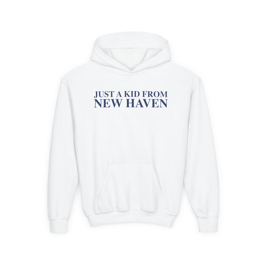 Just a kid from New Haven Youth Heavy Blend Hooded Sweatshirt