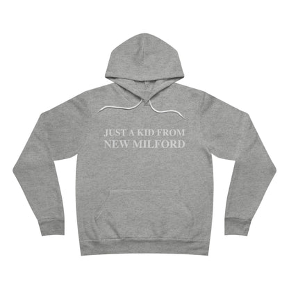 Just a kid from New Milford Unisex Sponge Fleece Pullover Hoodie