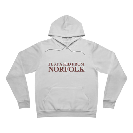 Just a kid from Norfolk Unisex Sponge Fleece Pullover Hoodie