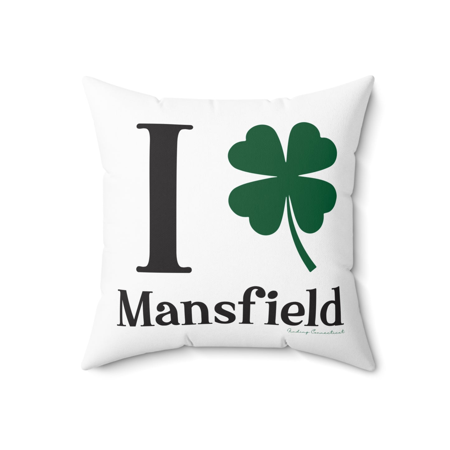 I Clover Mansfield Spun Polyester Square Pillow