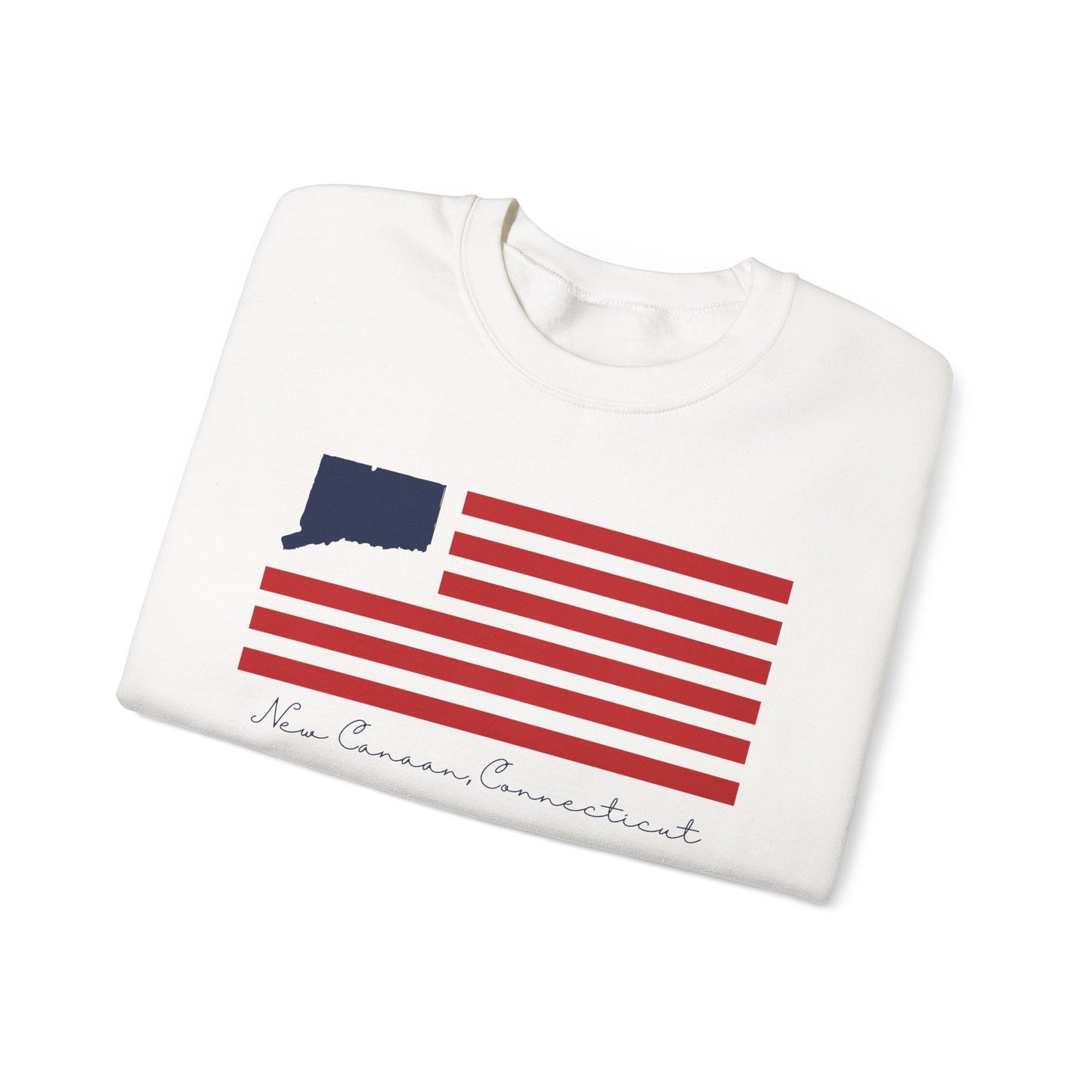 New Canaan Connecticut Flag Unisex Heavy Blend™ Crewneck Sweatshirt