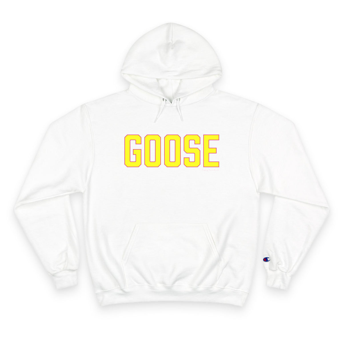 Goose ZIp Code Yellow & Pink  Champion Hoodie