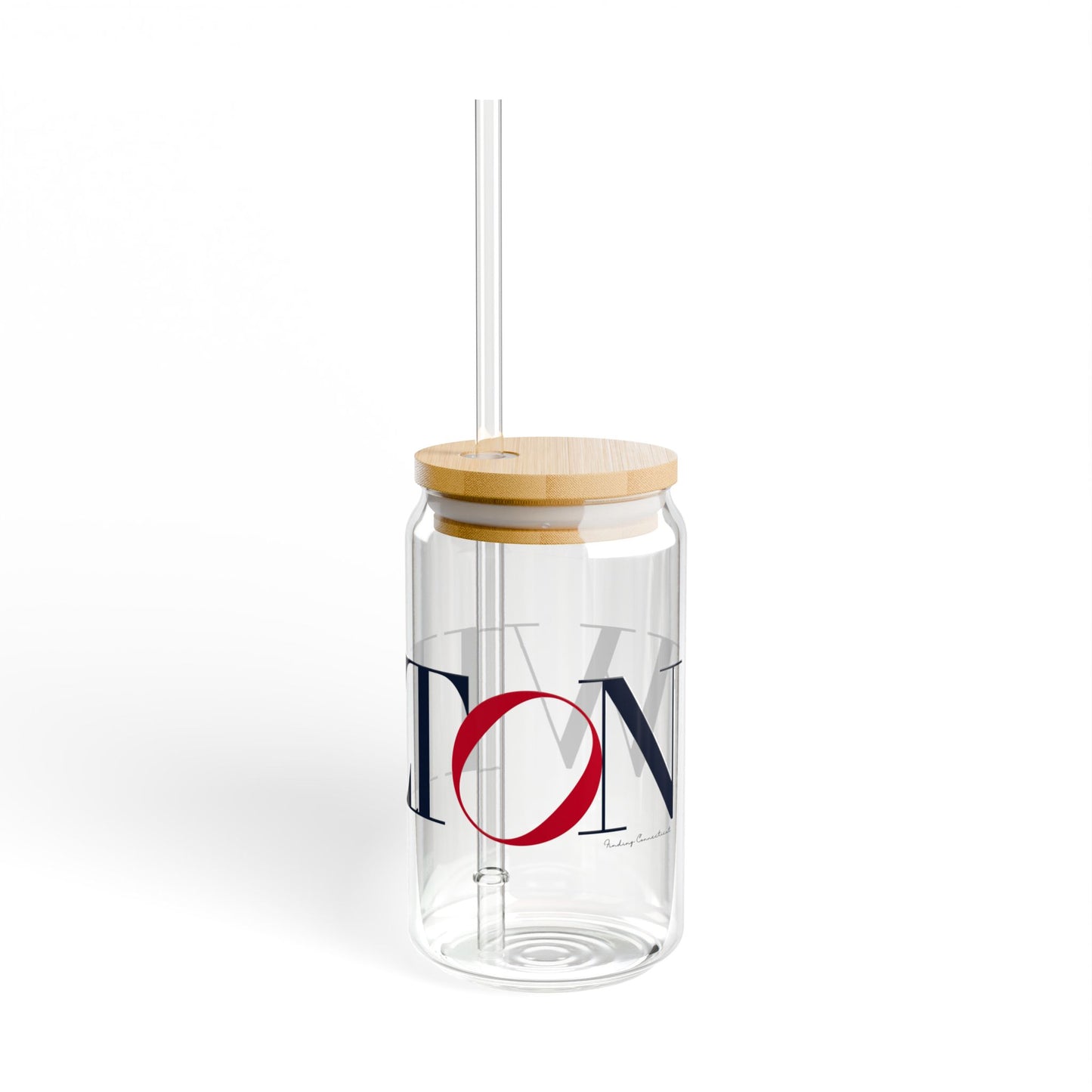 41 Tilt Wilton Glass Can with Straw and Lid, 16oz