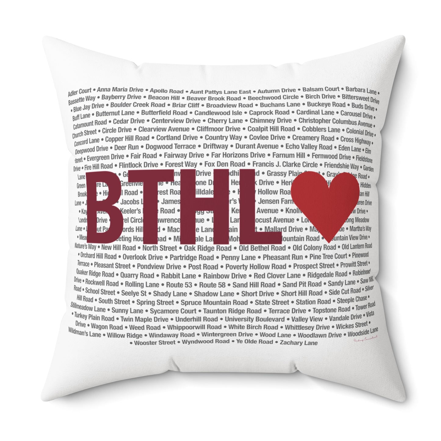 Bethel Love Spun Polyester Square Pillow