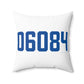 06084 Tolland Connecticut Zip Code Spun Polyester Square Pillow