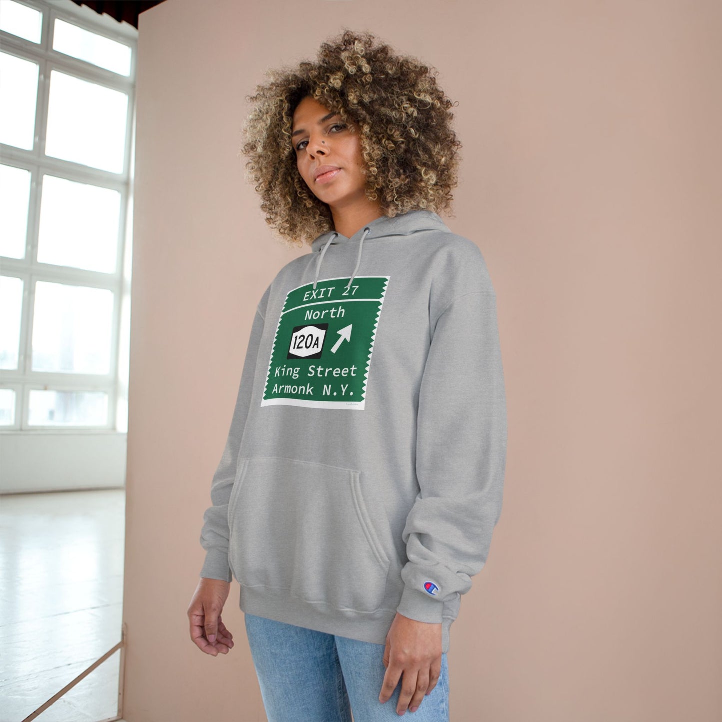 Vintage Merritt Parkway Exit 27 Sign Champion Hoodie