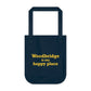 Woodbridge is My Happy Place Organic Canvas Tote Bag
