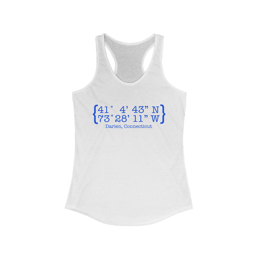 Darien Coordinates Women's Ideal Racerback Tank Top