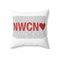 New Canaan Love Spun Polyester Square Pillow