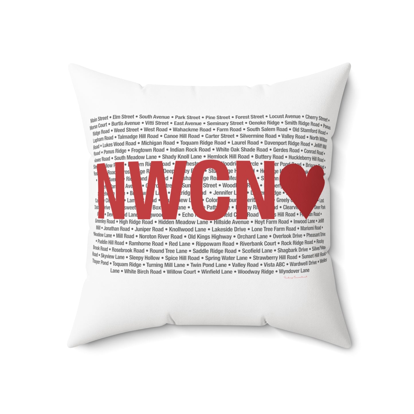 New Canaan Love Spun Polyester Square Pillow