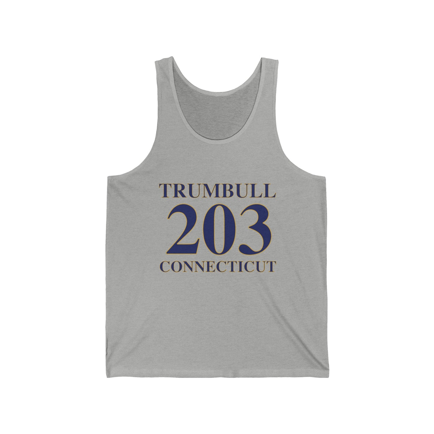 Trumbull 203 Connecticut Unisex Jersey Tank