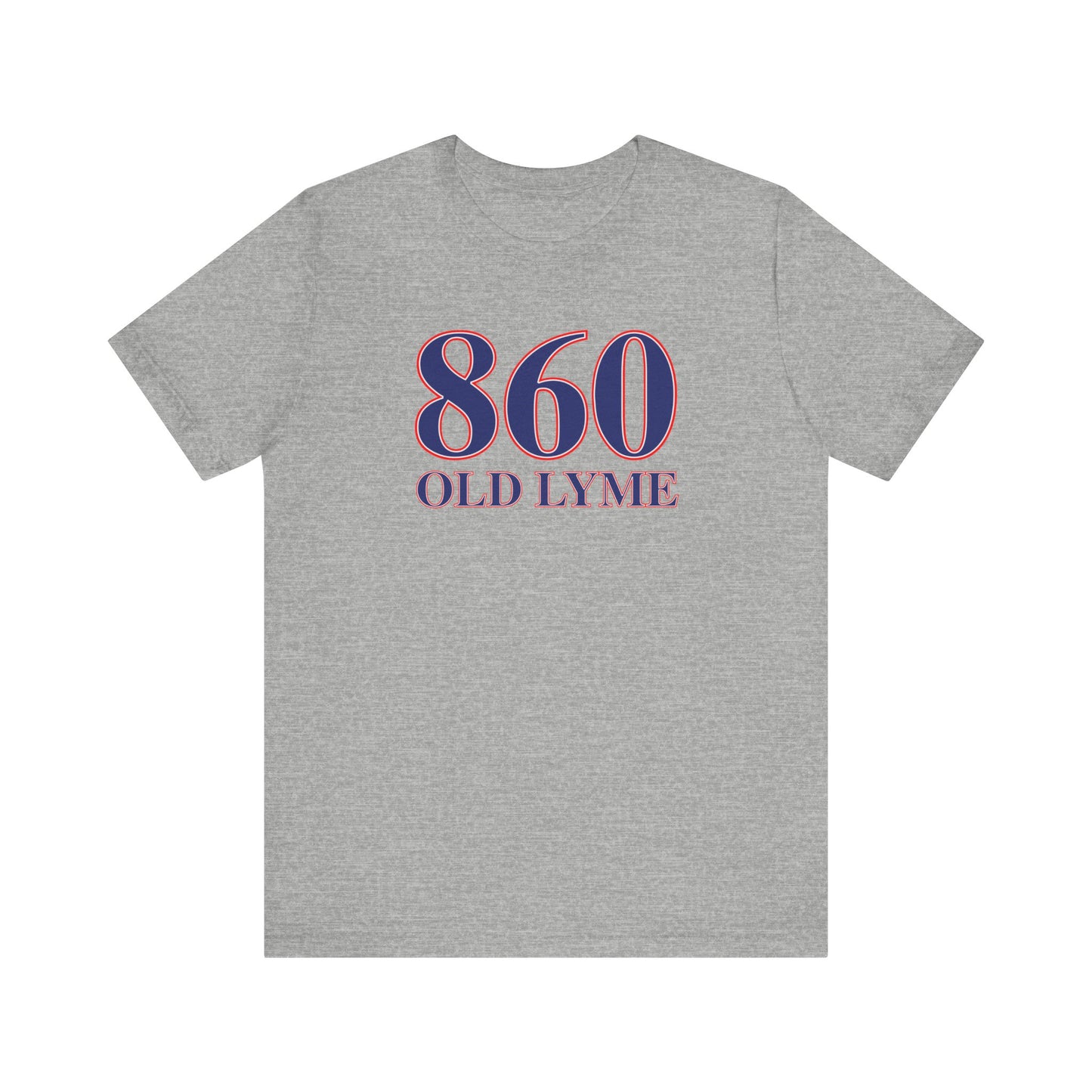 860 Old Lyme Red White & Blue Unisex Jersey Short Sleeve T-Shirt