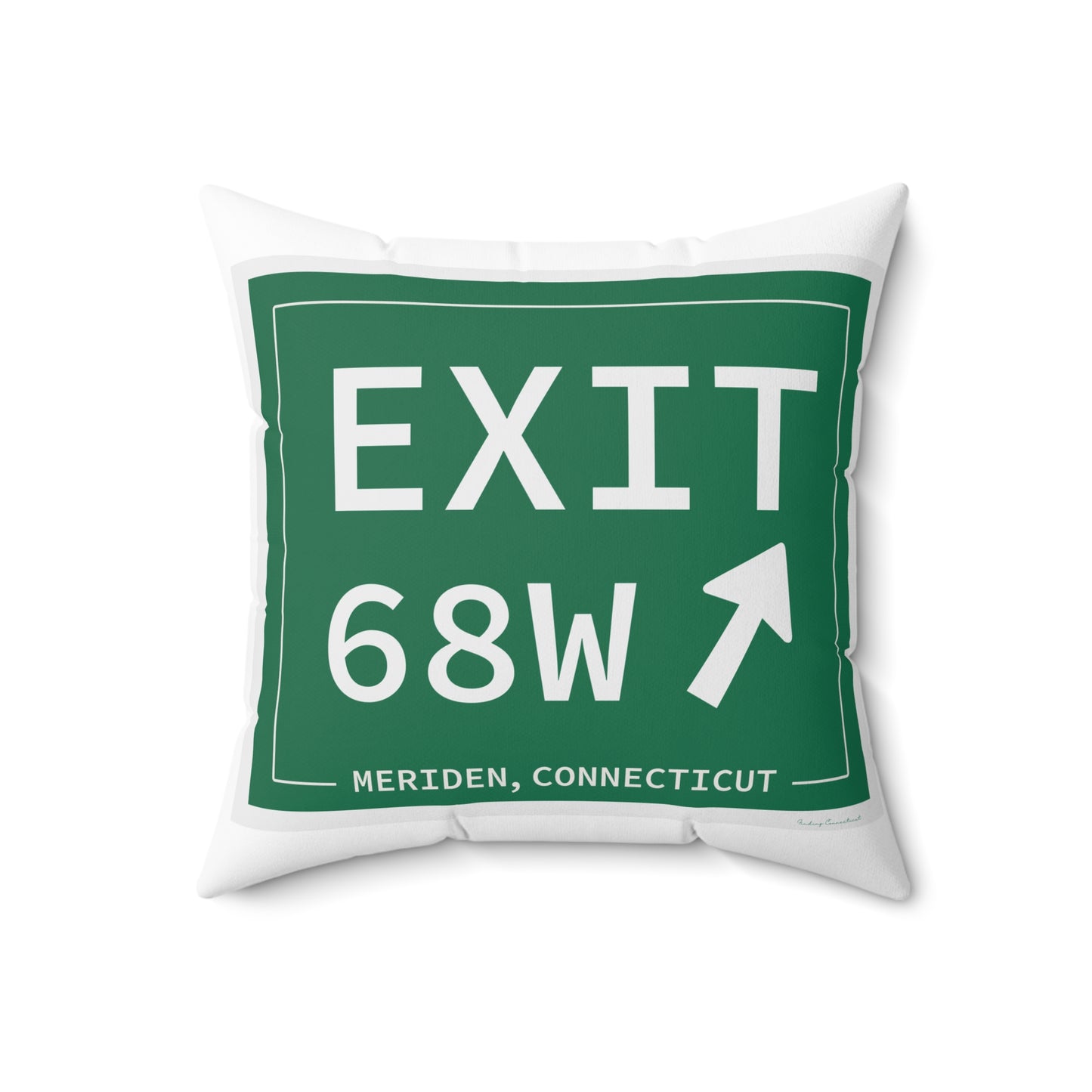 Vintage Exit 68W WCP Sign Spun Polyester Square Pillow