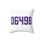 06498 Westbrook Connecticut Zip Code Spun Polyester Square Pillow