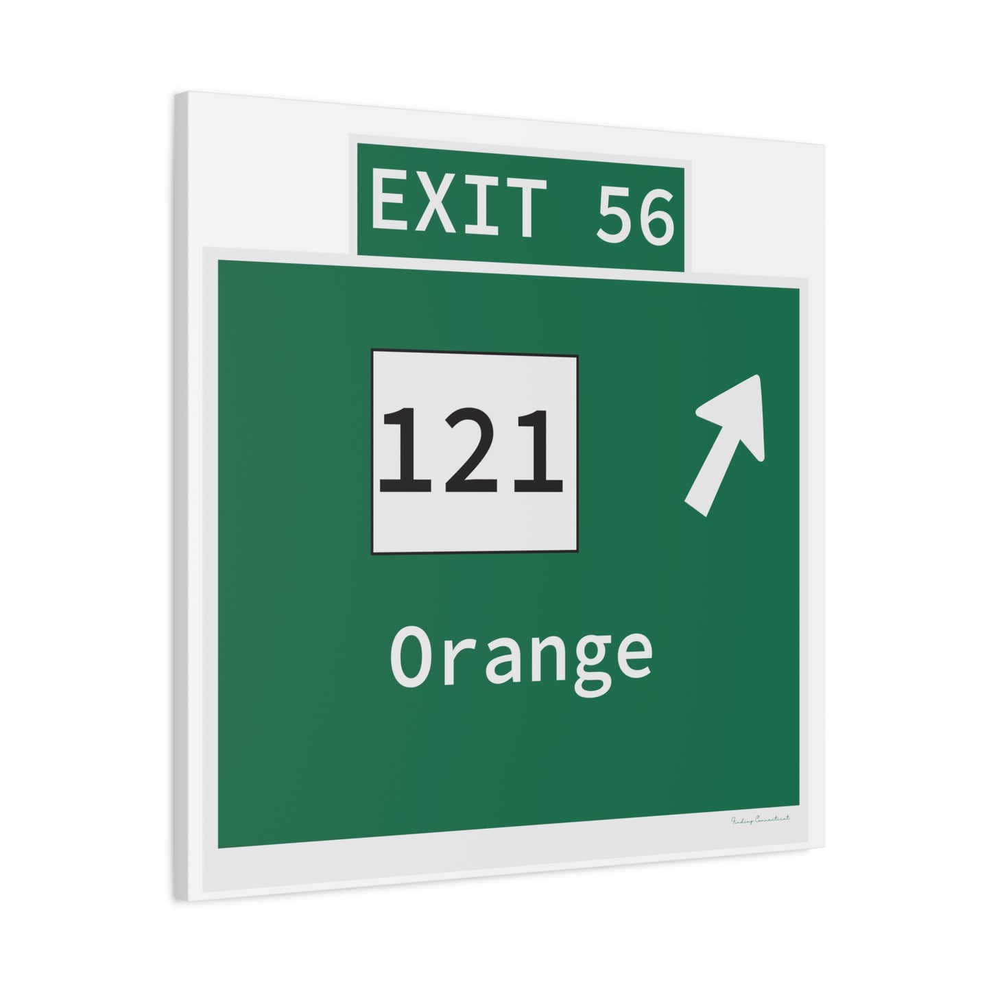 Vintage WCP Exit 56 Sign Matte Canvas, Stretched, 1.25"