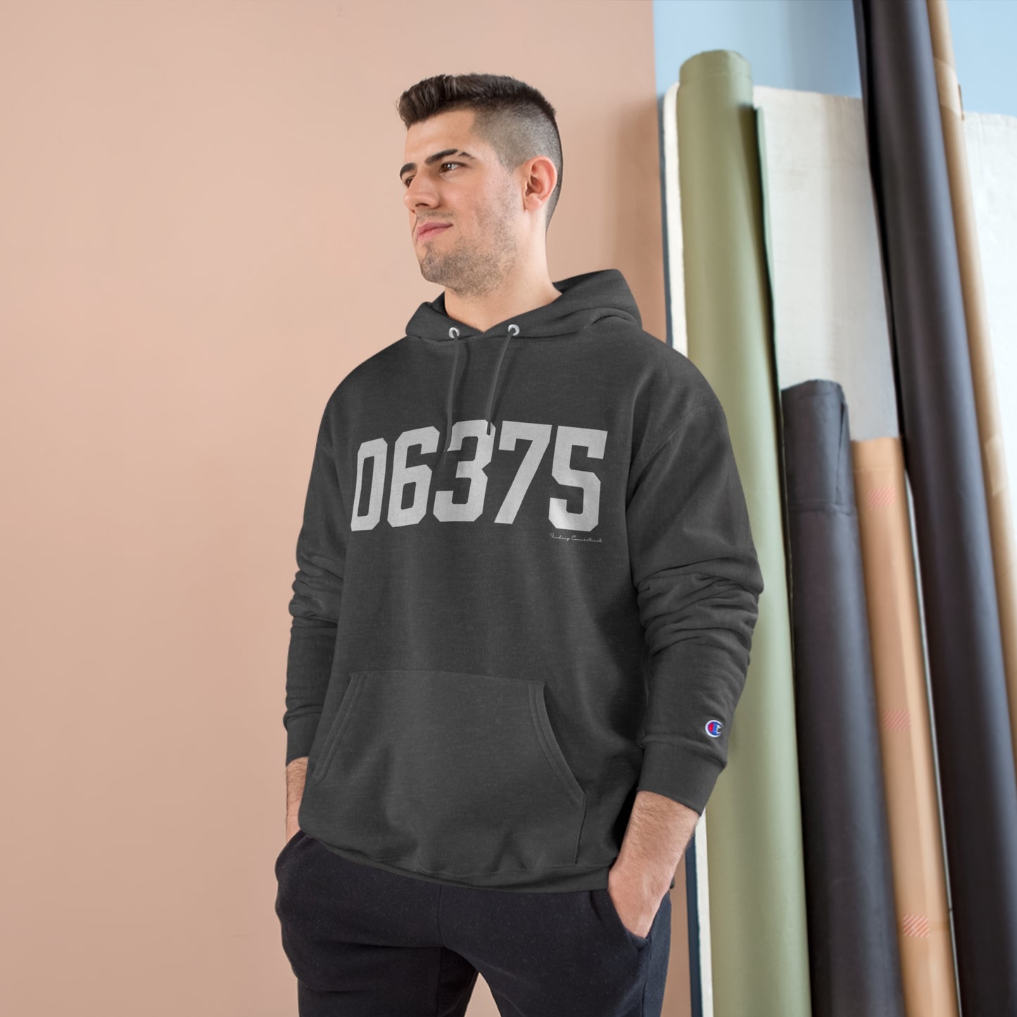 06375 - New London Connecticut Zip Code - Champion Hoodie