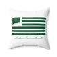 Lisbon Connecticut St. Patrick’s Day Flag Spun Polyester Square Pillow
