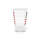 Ansonia Connecticut Flag Pint Glass, 16oz