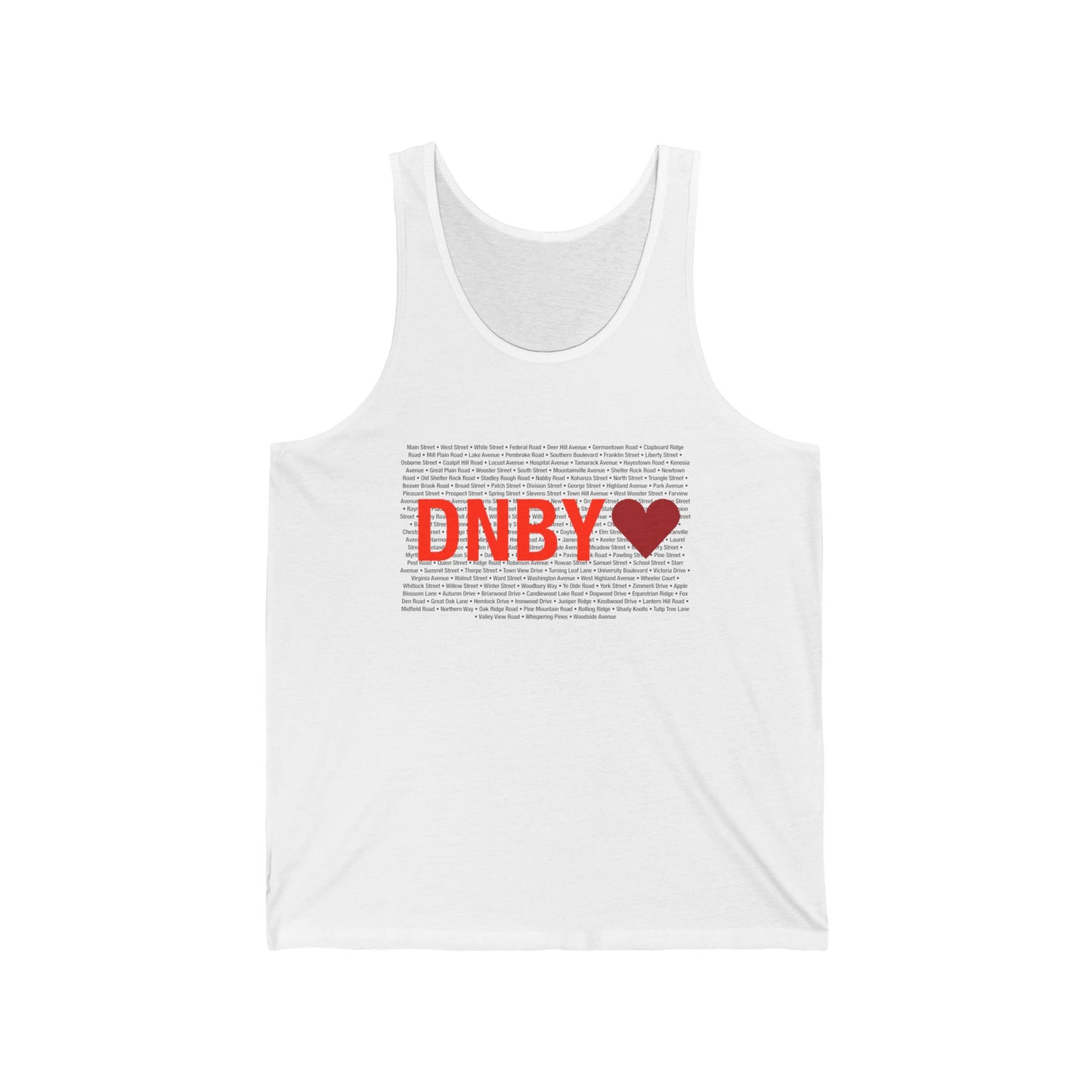Danbury Love Unisex Jersey Tank Top
