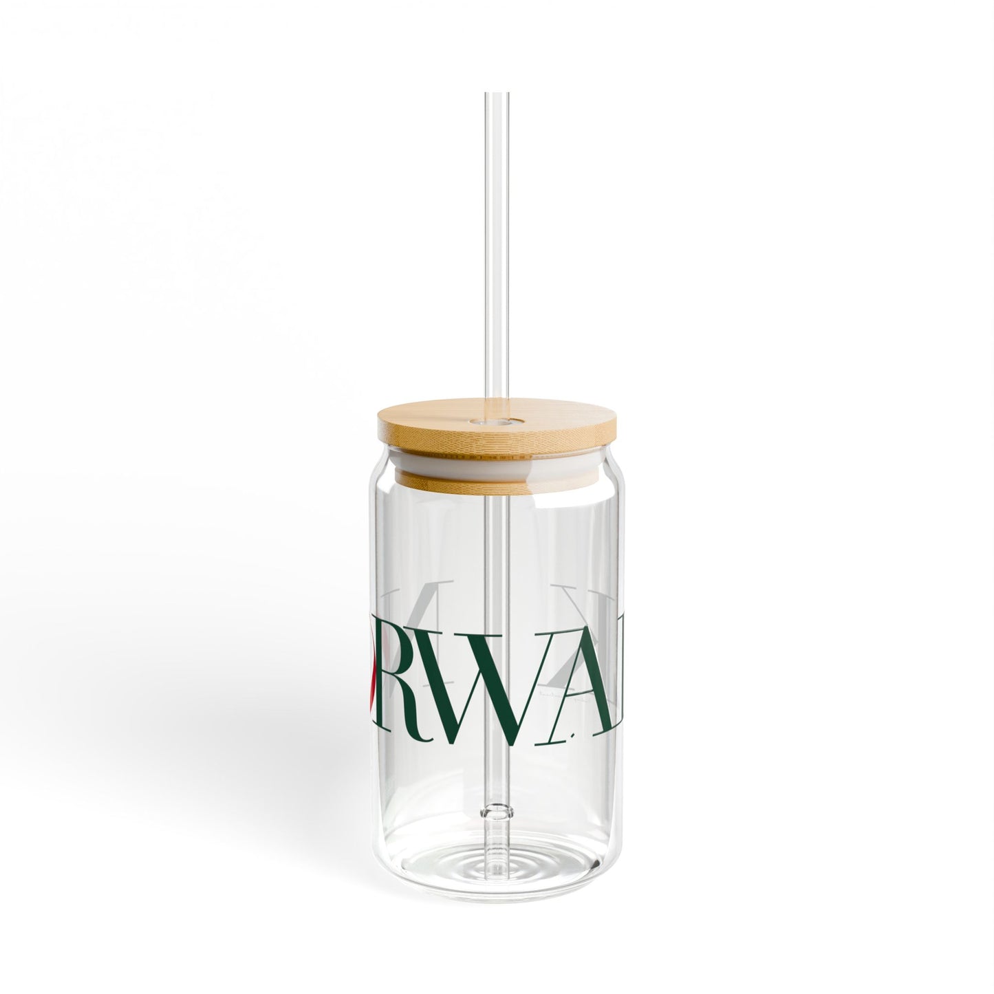 41 Tilt Norwalk Glass Can with Straw and Lid, 16oz
