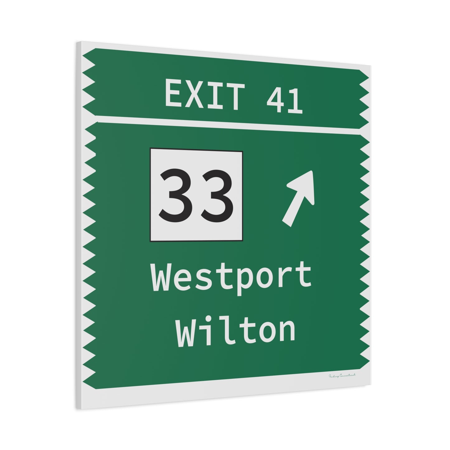 Vintage Merritt Parkway Exit 41 Sign Matte Canvas, Stretched, 1.25"
