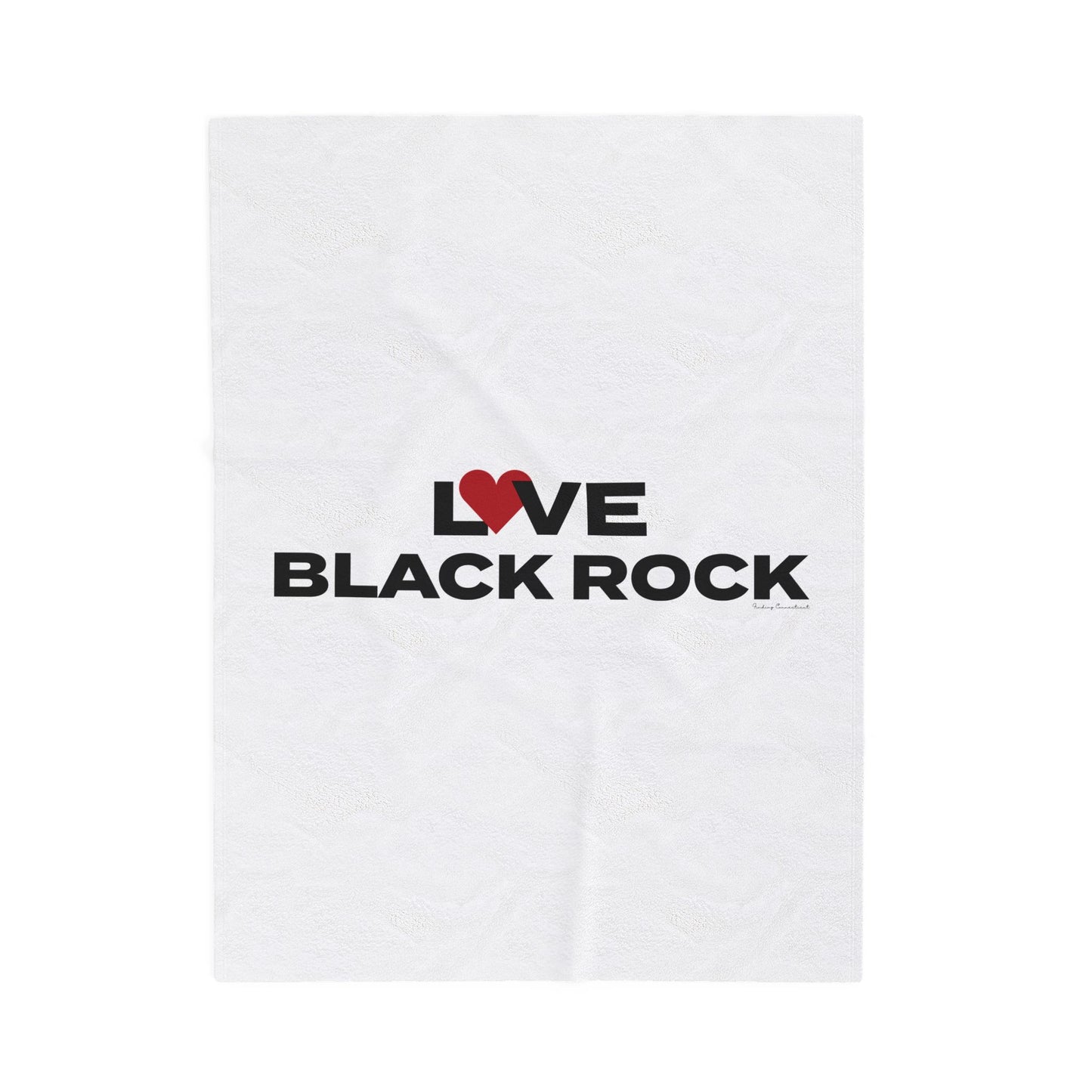 Love Black Rock Velveteen Plush Blanket