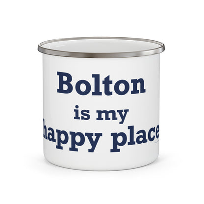 Bolton is My Happy Place Enamel Camping Mug