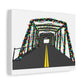 Saugatuck Bridge Lights Matte Canvas, Stretched, 1.25"