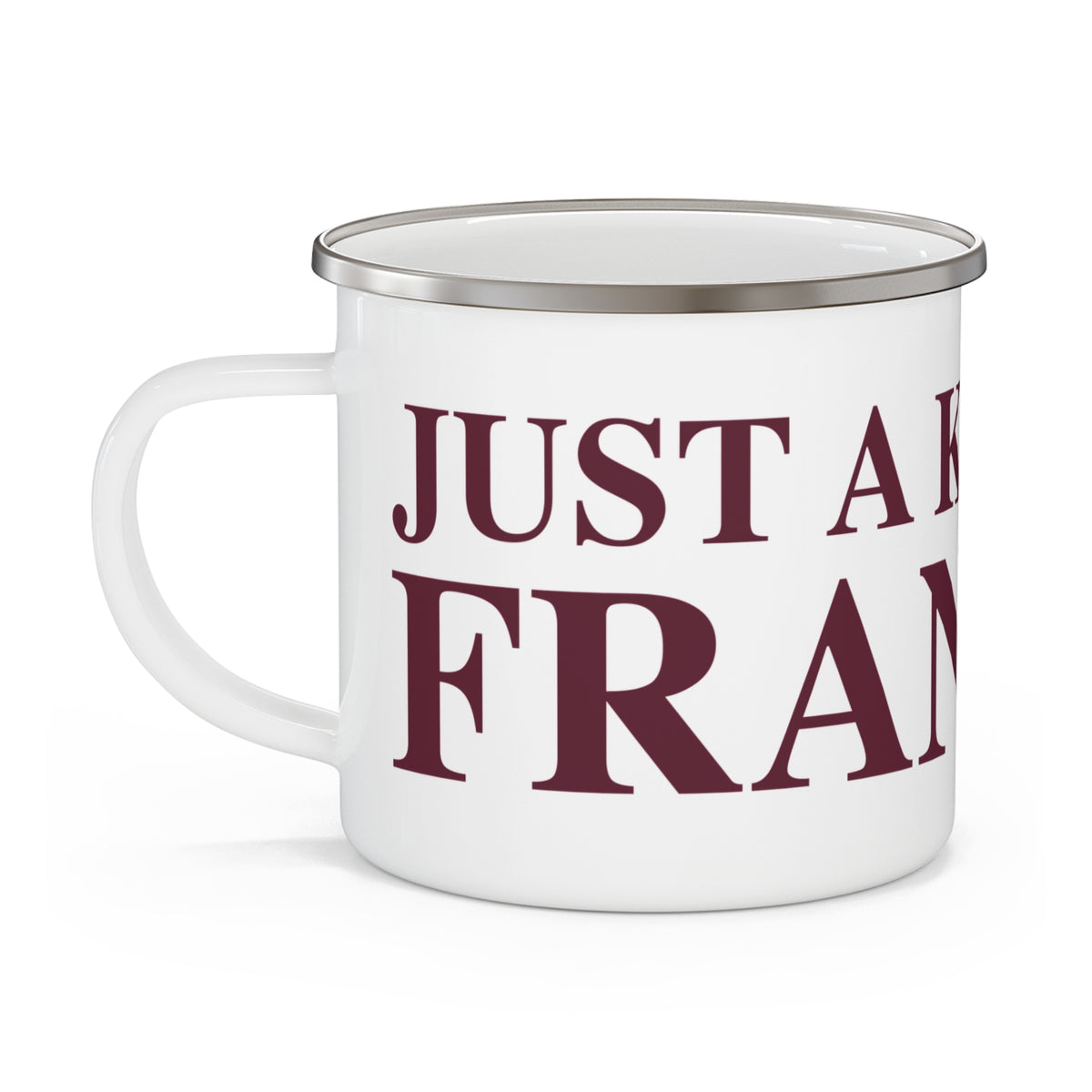 Just a kid from Franklin Enamel Camping Mug